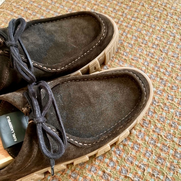 KARL LAGERFELD PARIS
Brown Suede Wallaby Chukka Boots, Men’s 10.5 EUC - Picture 2 of 13